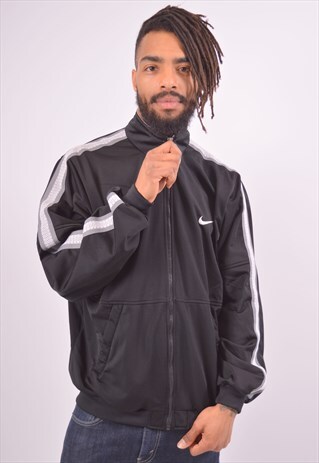 VINTAGE NIKE TRACKSUIT TOP JACKET BLACK