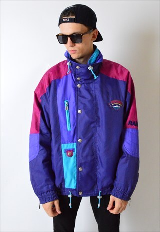 RAISKI VINTAGE 90S COLOUR BLOCK WINTER SKI JACKET