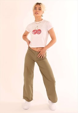 parachute pants in khaki
