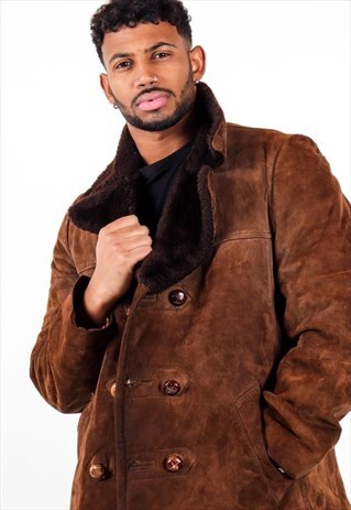 VINTAGE SHERPA LINED SUEDE JACKET J3249