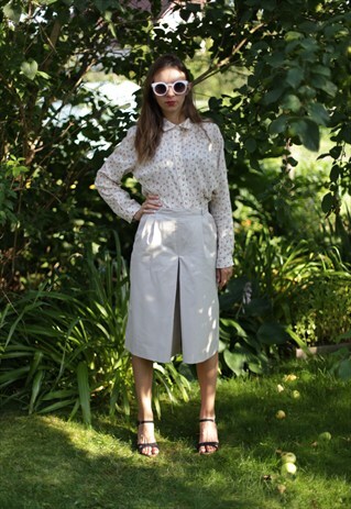 VINTAGE BEIGE CULOTTES WITH TWO SIDE POCKETS