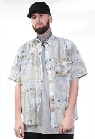 VINTAGE ABSTRACT PRINT 90S SHIRT