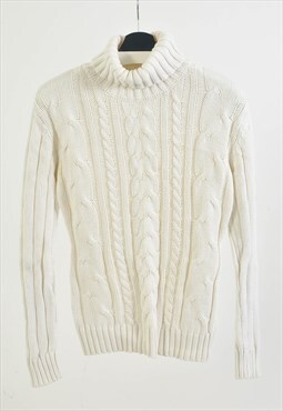 Vintage 00s turtleneck jumper in white