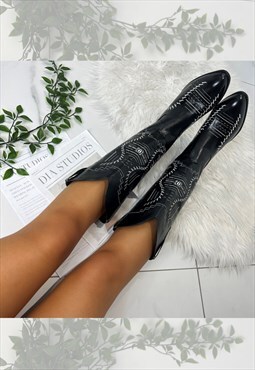 Cowboy Boots Black Western Cowgirl boots