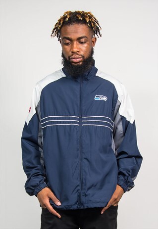 REEBOK NFL SEATTLE SEAHAWKS WINDBREAKER JACKET TRACKSUIT TOP