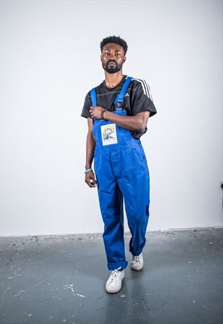 VINTAGE BLUE DENIM DUNGAREES