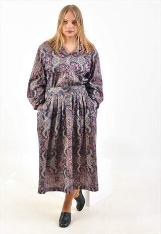 VINTAGE 80S SKIRT AND BLOUSE CO-ORDINATES SET