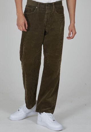 VINTAGE 80'S MOSCHINO SAGE GREEN CORDUROY TROUSERS