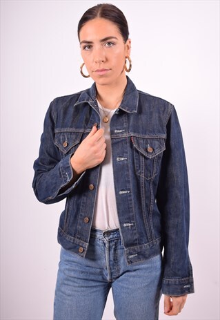LEVI'S WOMENS VINTAGE DENIM JACKET SMALL BLUE 90'S