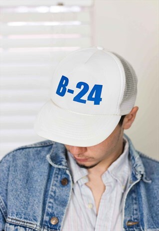 VINTAGE B-24 TRUCKER CAP LOGO 90S ONE SIZE 2.2