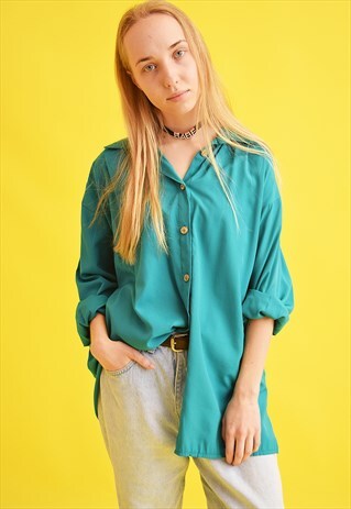 80'S RETRO MINIMALIST OVERSIZED SHIRT TOP