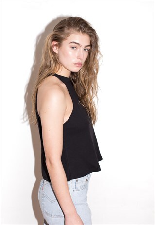 THE SEPT CROPPED TOP BLACK
