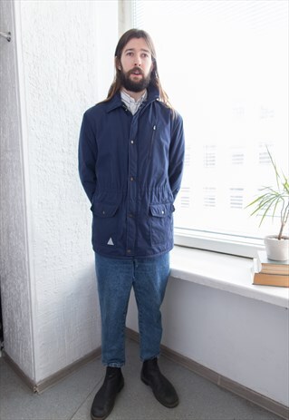 VINTAGE 70'S NAVY PARKA COAT