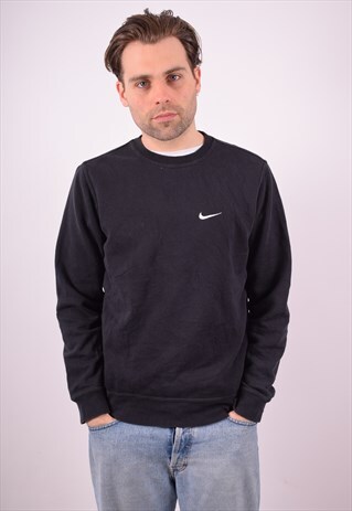 NIKE MENS VINTAGE SWEATSHIRT JUMPER MEDIUM BLACK 90S