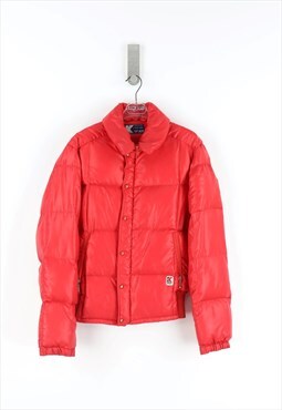 K-Way Vintage Puffer Jacket in Red - M