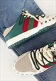 STARS PATCH SNEAKERS STRIPED RETRO CLASSIC TRAINERS