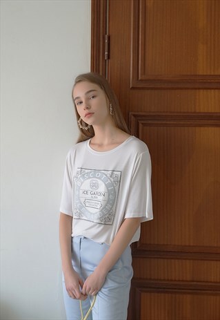 BISCOTTI PRINT T-SHIRT(CLEAR WATER)
