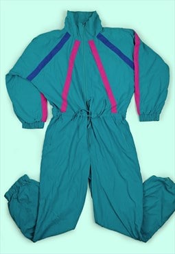 80's 90's Unisex Sports Overalls Boilersuit Utility Pants