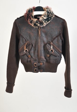 VINTAGE 00S FAUX SHEARLING JACKET