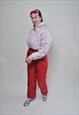 90S QUILTED SKI SUIT, RED COLOR ONE PIECE SNOWSUIT LARGE 