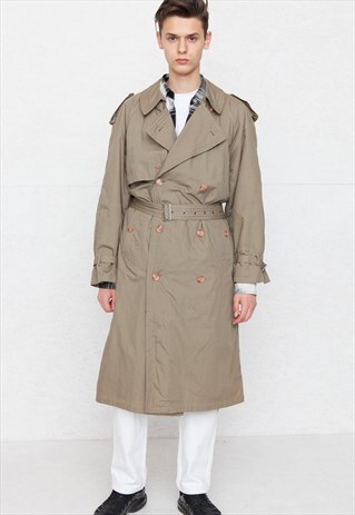 VINTAGE GREY TRENCH COAT