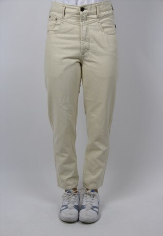 VINTAGE CREAM HIGH WAIST JEANS