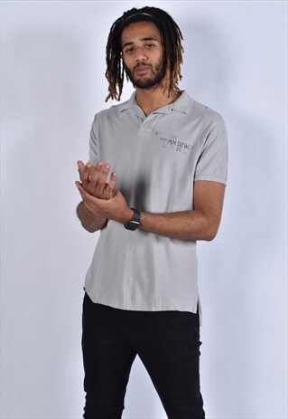 VINTAGE POLO RALPH LAUREN POLO SHIRT GREY