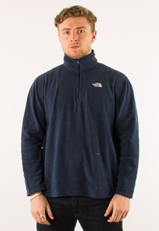 VINTAGE NAVY THE NORTH FACE QUARTER ZIP FLEECE