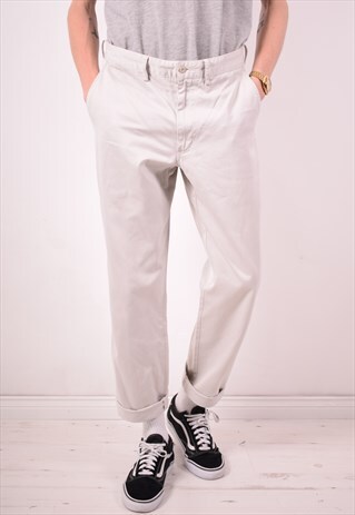 AVIREX MENS VINTAGE TROUSERS W36 L32 GREY 90S