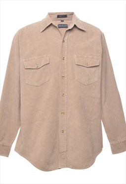 Beyond Retro Vintage Van Heusen Light Brown Shirt - M