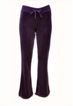 Velour Jogging Pants in Purple