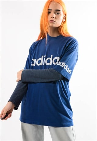 VINTAGE ADIDAS BLUE T-SHIRT