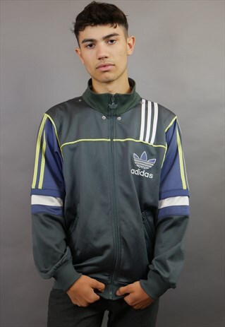 OLIVE GREEN GREY ADIDAS ORIGINALS JACKET