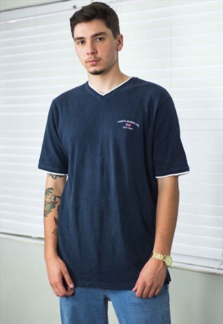 VINTAGE POLO RALPH LAUREN T-SHIRT LOGO 90S M 9.6