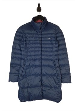 The North Face 700 Long Puffer Jacket Blue Size S/P UK 8/P