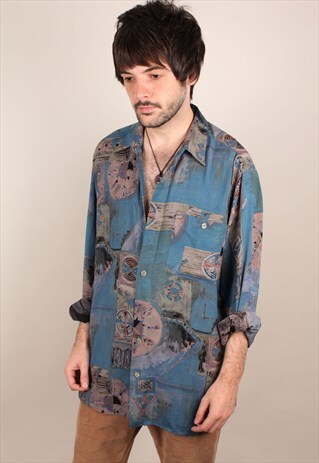 VINTAGE CRAZY PATTERN SHIRT ASM1490