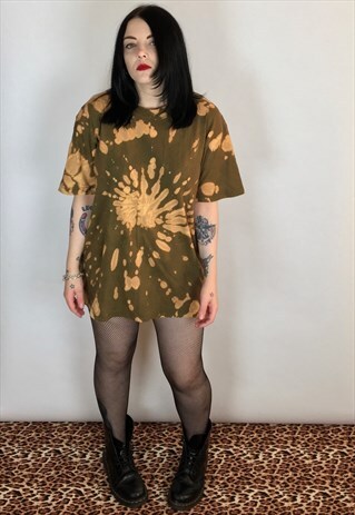 GRUNGE STYLE TIE DYE REWORKED T-SHIRT SIZE LARGE