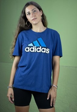 Vintage Adidas T-Shirt in Blue M