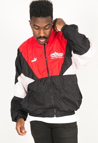 VINTAGE 80S USA PUMA SHELL SPORT JACKET / R156