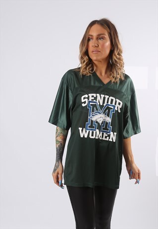 OVERSIZED T-SHIRT SPORT JERSEY TOP FOOTBALL UK 10 - 12 (Q4B)