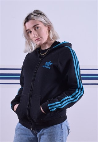 BLACK ADIDAS ZIP-UP HOODIE