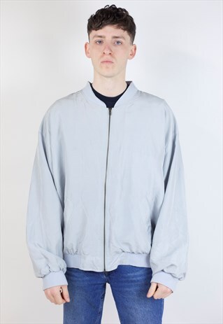 VINTAGE 90S GREY BOMBER JACKET