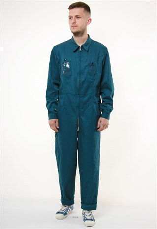 VINTAGE VTG WORKER COTTON RIRI DUNGAREES OVERALLS 14194
