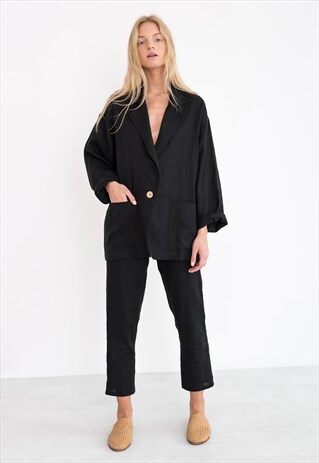 VALERIE LINEN JACKET / OVERSIZED BLAZER