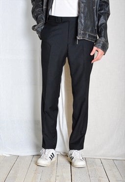 Y2K Black Formal Minimalist Preppy Smart Mens Pants