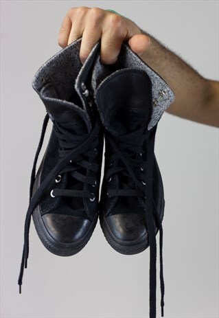 VINTAGE CONVERSE SUEDE HIGH-TOP TRAINERS