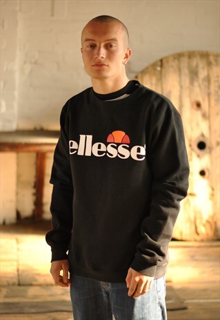 VINTAGE ELLESSE SPELL OUT LOGO SWEATER