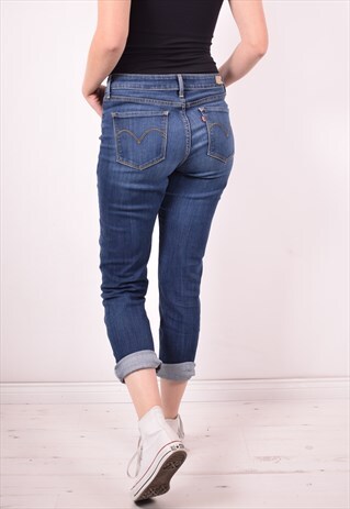 LEVI'S WOMENS VINTAGE JEANS W29 L28 BLUE 90S