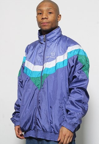 VINTAGE SERGIO TACCHINI LOGO TRACK TOP JACKET PURPLE