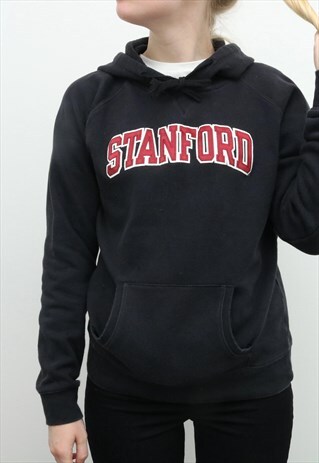 CHAMPION - BLACK EMBROIDERED HOODIE - MEDIUM